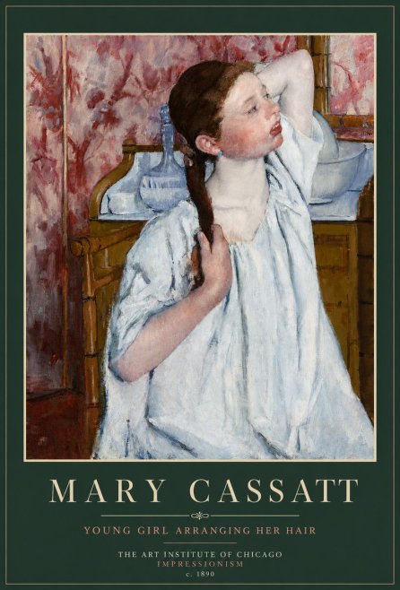 Mary Cassatt Young Girl Arranging Her Hair No6 - Plakát