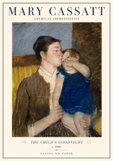 Mary Cassatt The Child's Goodnight No2 - Plakát