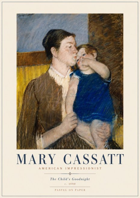 Mary Cassatt The Child's Goodnight No5 - Plakát
