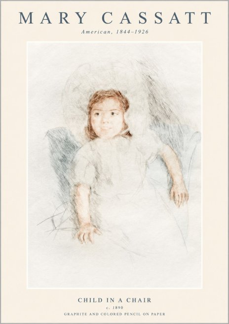 Mary Cassatt Child in a Chair No1 - Plakát