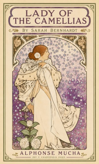 Mucha Lady of the Camellias No3 - Plakát