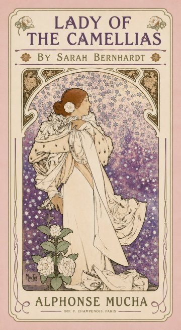 Mucha Lady of the Camellias No4 - Plakát