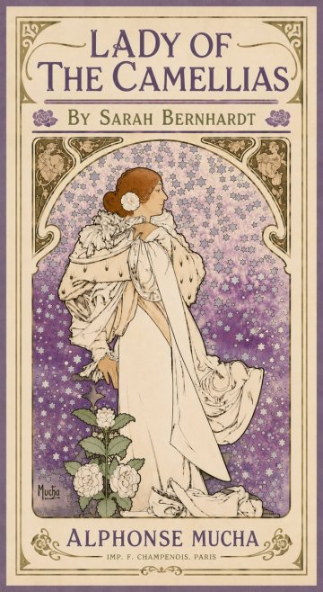 Mucha Lady of the Camellias No6 - Plakát