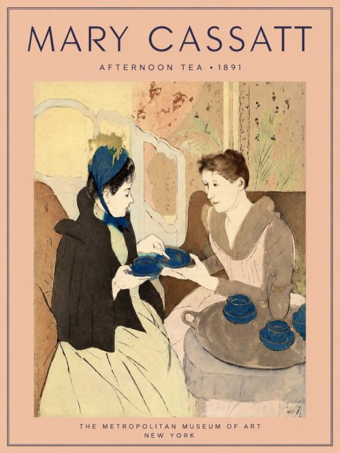 Mary Cassatt Afternoon Tea No3 - Plakát