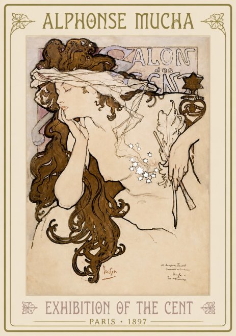 Mucha Salon Des Cent No2 - Plakát