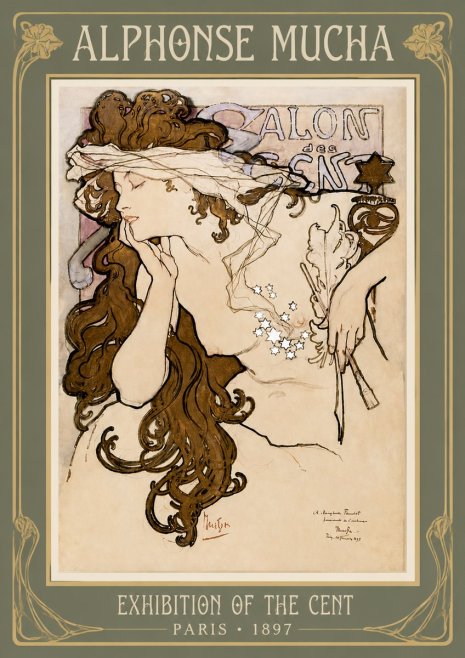 Mucha Salon Des Cent No3 - Plakát