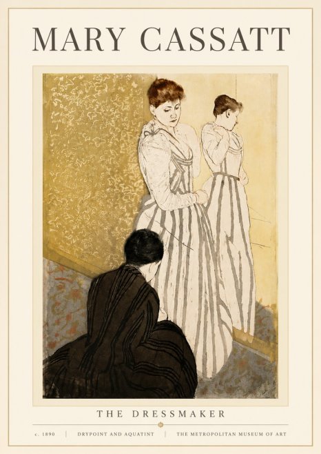 Mary Cassatt The Dressmaker No4 - Plakát
