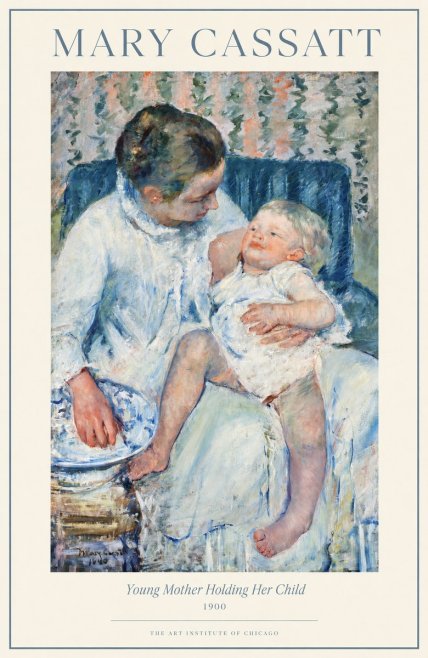 Mary Cassatt Young Mother Holding Her Child No1 - Plakát