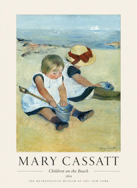 Mary Cassatt Children on the Beach No1 - Plakát