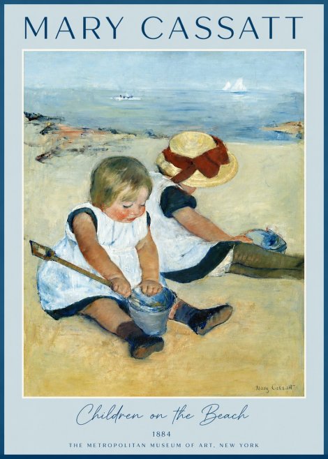 Mary Cassatt Children on the Beach No2 - Plakát