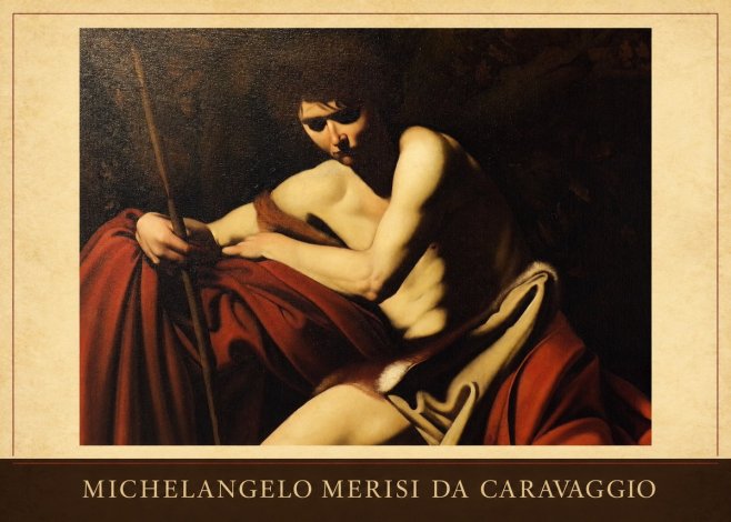 Michelangelo Merisi da Caravaggio Saint John the Baptist I No3 - Plakát
