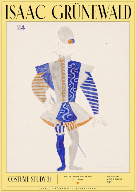 Isaac Grünewald Costume Study 34 No6 - Plakát
