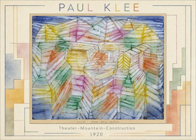 Paul Klee Theater-mountain-construction No1 - Plakát