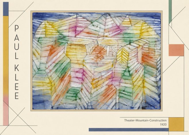Paul Klee Theater-mountain-construction No2 - Plakát