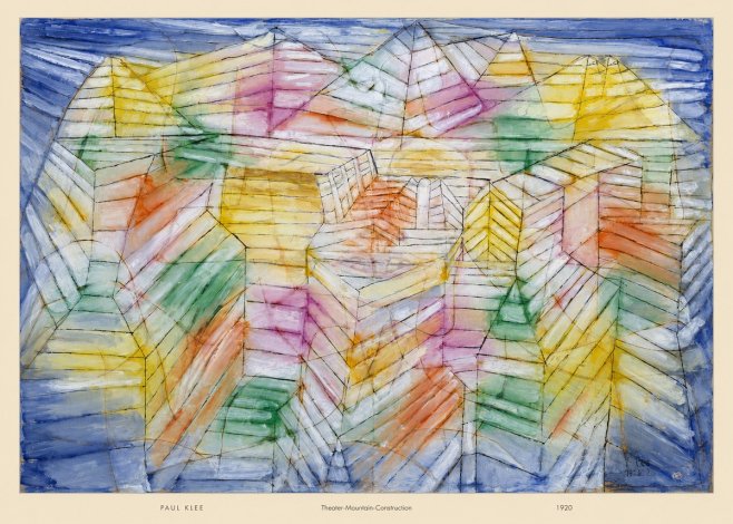 Paul Klee Theater-mountain-construction No5 - Plakát