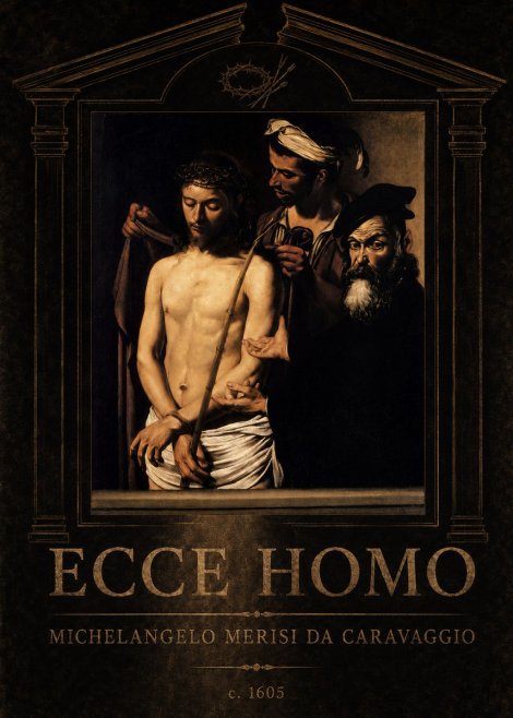 Michelangelo Merisi da Caravaggio Ecce Homo No4 - Plakát