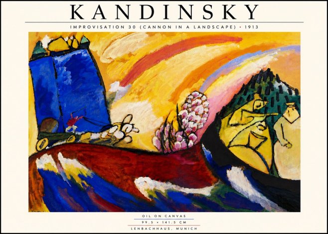Kandinsky Improvisation 30 (Cannon in a Landscape) No6 - Plakát