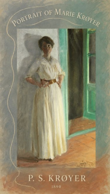 P.S. Krøyer Portrait of Marie Krøyer No5 - Plakát