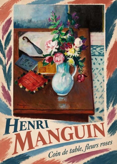 Henri Manguin Coin De Table, Fleurs Roses No4 - Plakát