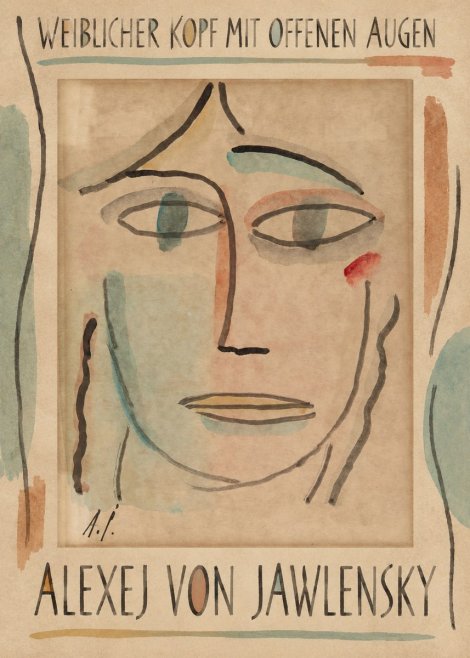 Alexej von Jawlensky Weiblicher Kopf Mit Offenen Augen No1 - Plakát