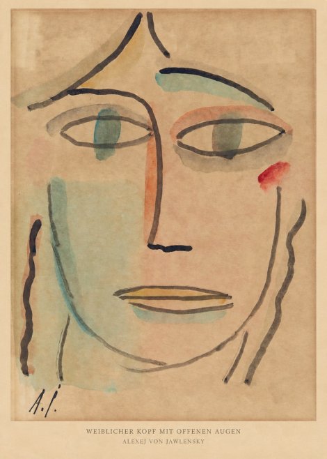 Alexej von Jawlensky Weiblicher Kopf Mit Offenen Augen No5 - Plakát