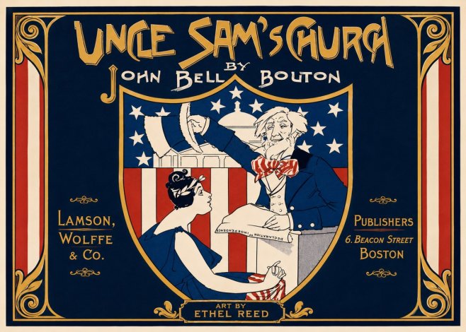 Ethel Reed Uncle Sam's Church No4 - Plakát