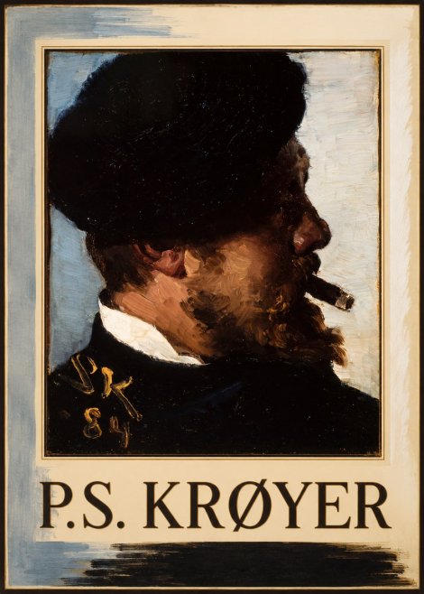 P.S. Krøyer Self-portrait with Cigar I No1 - Plakát