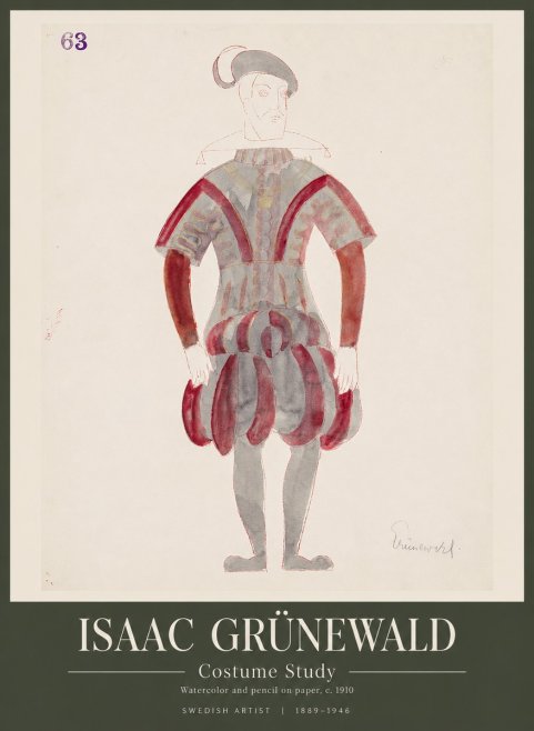 Isaac Grünewald Costume Study II No1 - Plakát