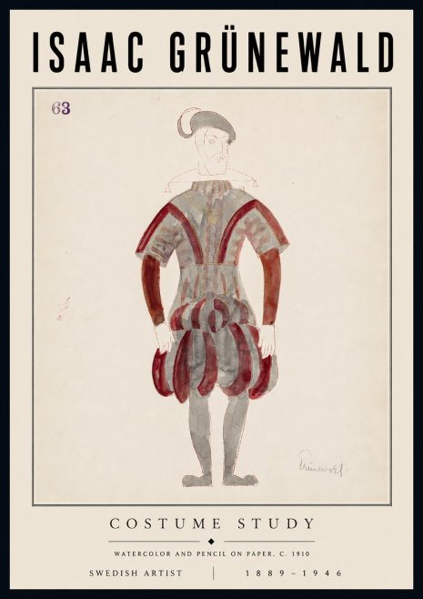Isaac Grünewald Costume Study II No6 - Plakát