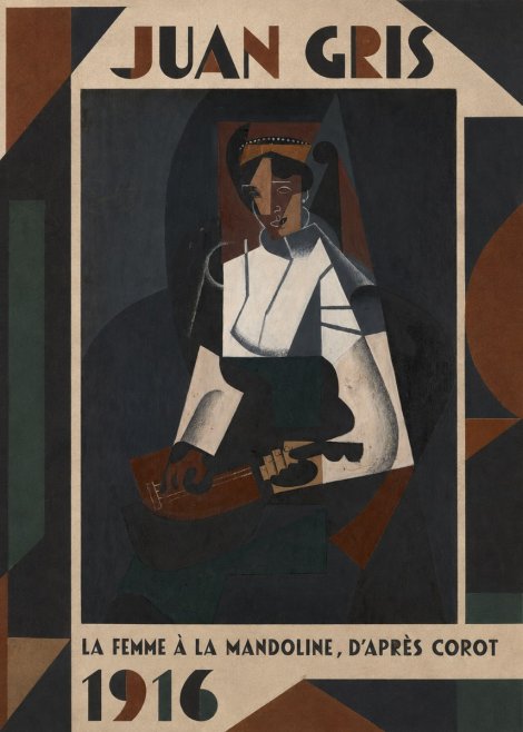 Juan Gris La Femme À La Mandoline, D'après Corot No1 - Plakát