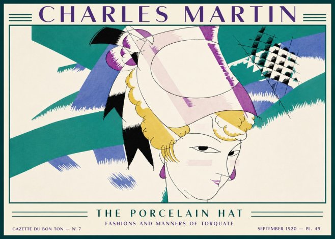 Charles Martin The Porcelain Hat No2 - Plakát