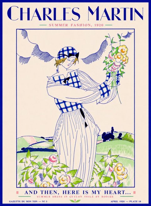Charles Martin And Then, Here Is My Heart... Summer Dress in Ceylon Voile by Rodier No2 - Plakát