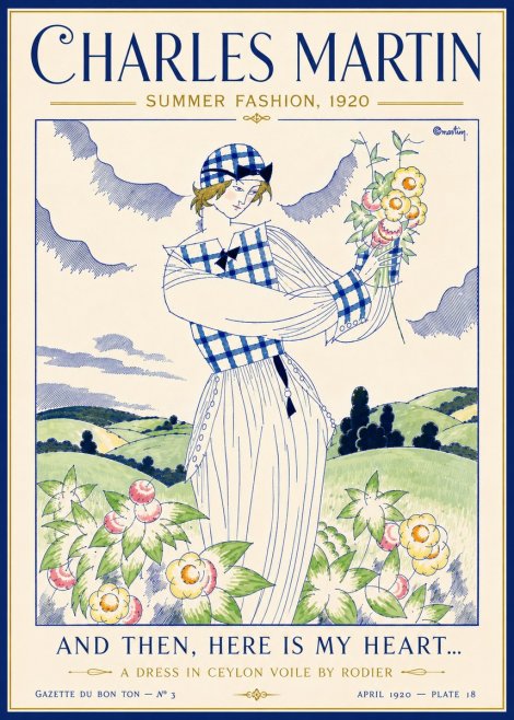 Charles Martin And Then, Here Is My Heart... Summer Dress in Ceylon Voile by Rodier No6 - Plakát