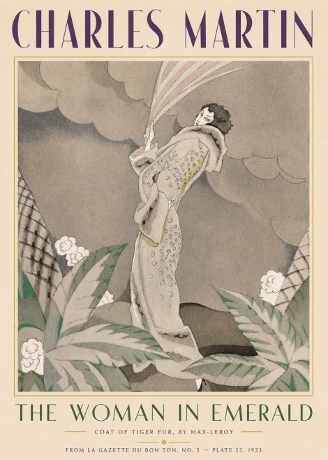 Charles Martin The Woman in Emerald No3 - Plakát