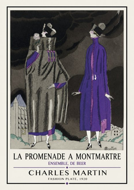 Charles Martin La Promenade a Montmartre No1 - Plakát