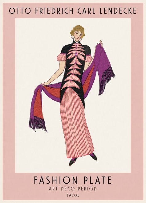 Otto Friedrich Carl Lendecke Fashion Plate I No1 - Plakát