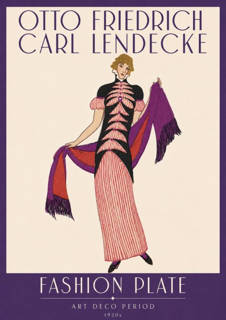 Otto Friedrich Carl Lendecke Fashion Plate I No3 - Plakát