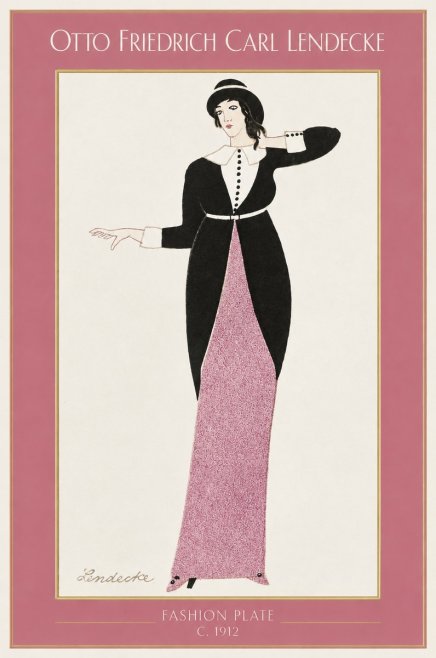 Otto Friedrich Carl Lendecke Fashion Plate II No1 - Plakát
