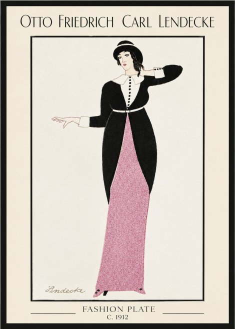 Otto Friedrich Carl Lendecke Fashion Plate II No2 - Plakát