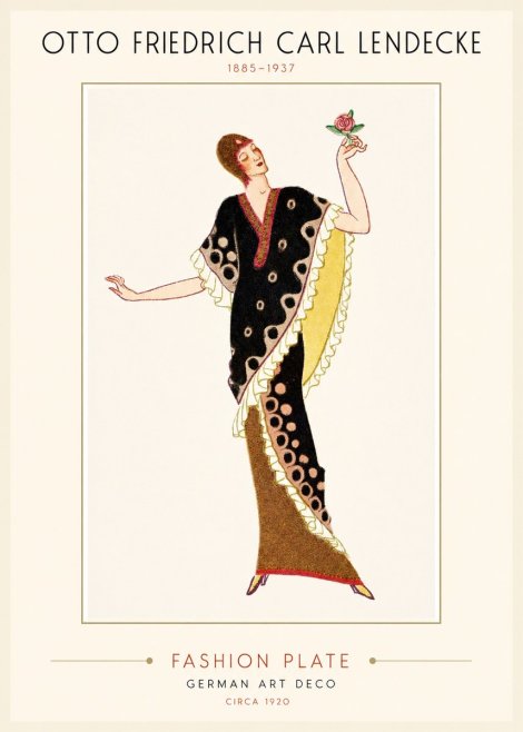 Otto Friedrich Carl Lendecke Fashion Plate III No1 - Plakát