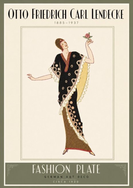 Otto Friedrich Carl Lendecke Fashion Plate III No2 - Plakát