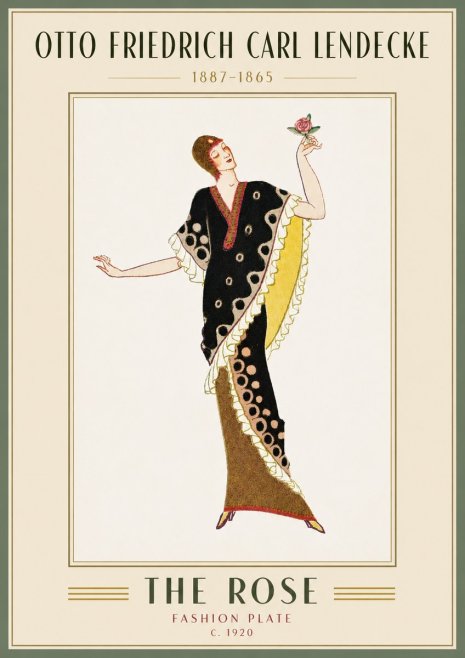 Otto Friedrich Carl Lendecke Fashion Plate III No5 - Plakát