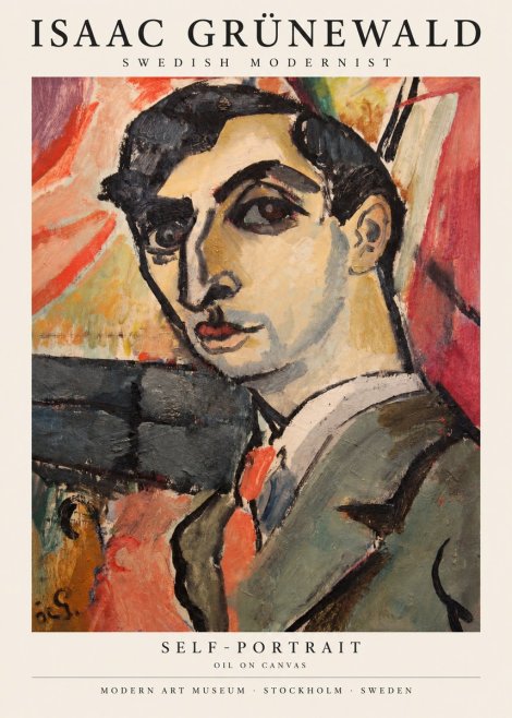 Isaac Grünewald Woman in Interior No6 - Plakát