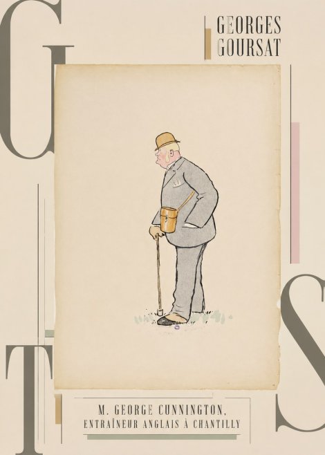 Georges Goursat M. George Cunnington, Entraîneur Anglais À Chantilly No3 - Plakát