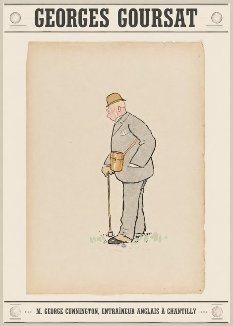 Georges Goursat M. George Cunnington, Entraîneur Anglais À Chantilly No5 - Plakát