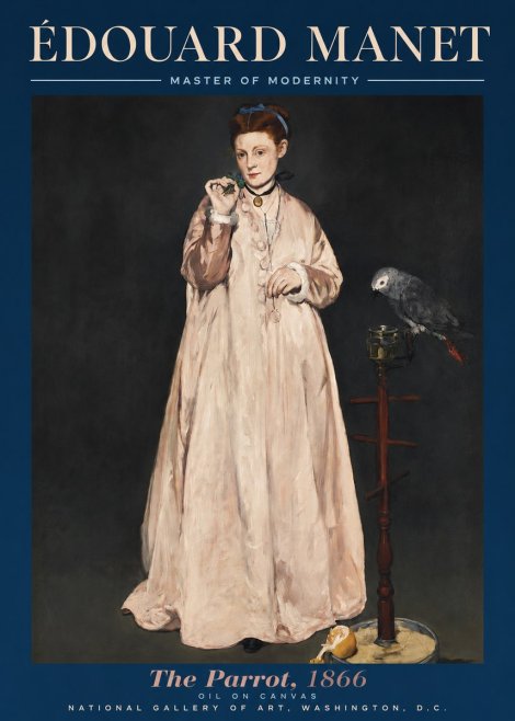 Édouard Manet The Parrot No3 - Plakát