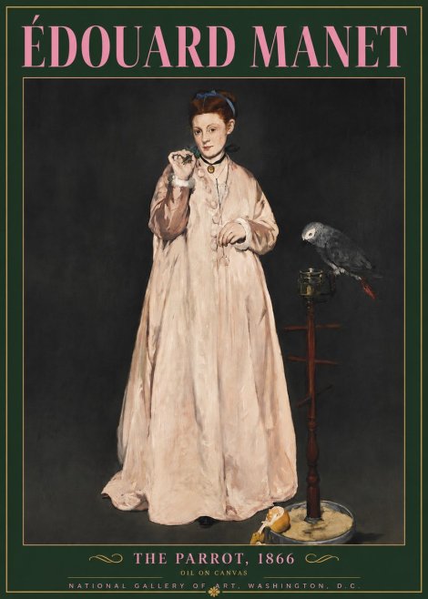 Édouard Manet The Parrot No5 - Plakát