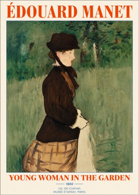 Édouard Manet Young Woman in the Garden No3 - Plakát