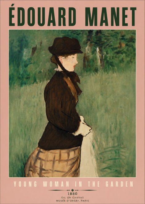 Édouard Manet Young Woman in the Garden No4 - Plakát