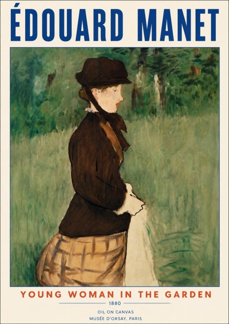 Édouard Manet Young Woman in the Garden No6 - Plakát
